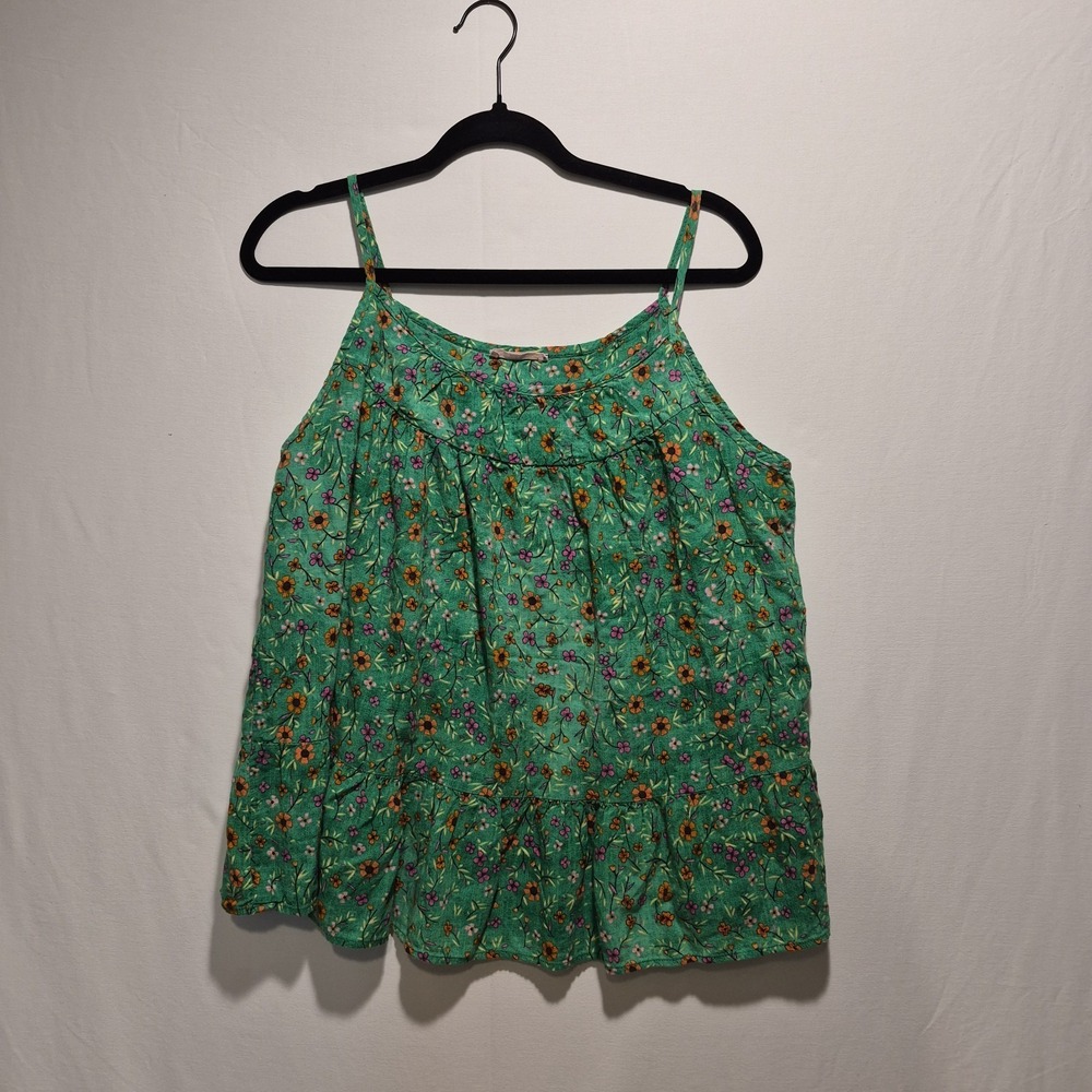Ces Femme Green Floral Cowl Neck Sweater